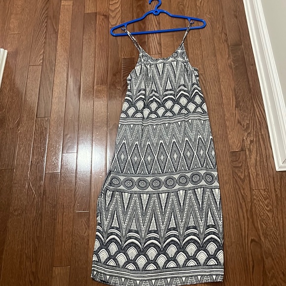 Calf length asymmetrical design spaghetti strap summer dress. slits on each side - Picture 2 of 2